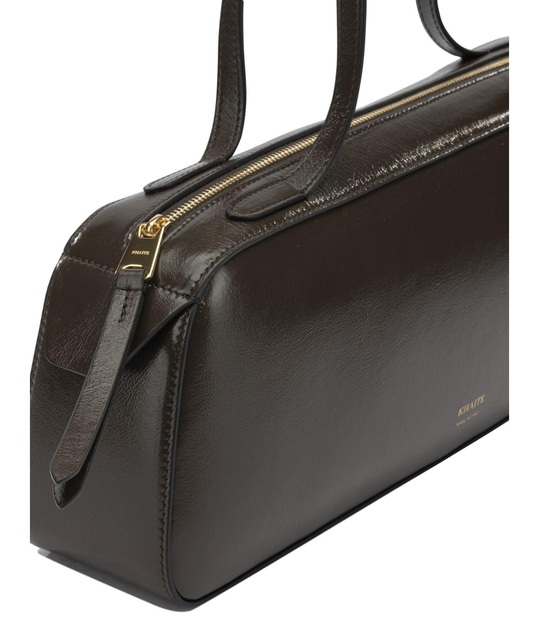 KHAITE Коричневая кожаная сумка через плечо, фото 4
