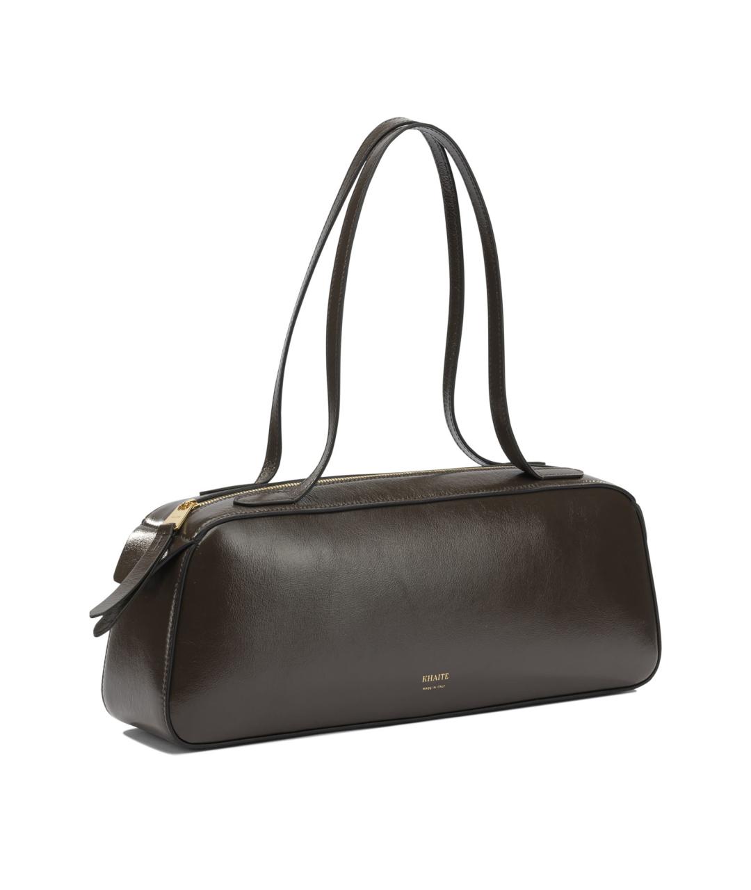 KHAITE Коричневая кожаная сумка через плечо, фото 2