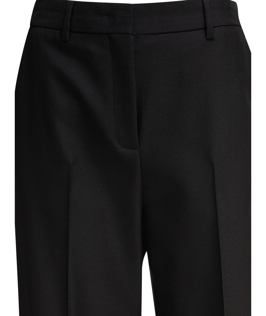 VALENTINO Черные шерстяные прямые брюки, фото 3