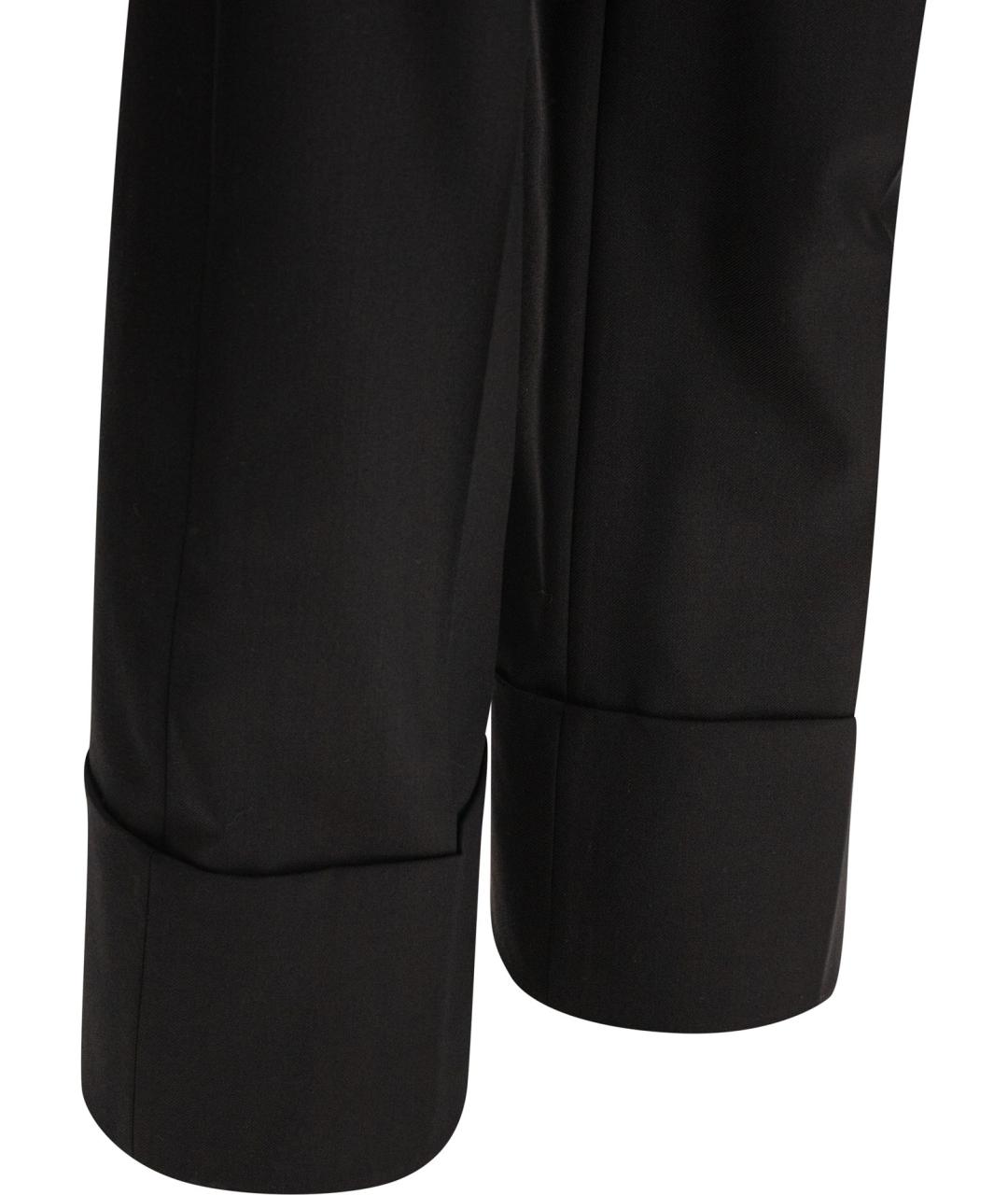 VALENTINO Черные шерстяные прямые брюки, фото 4