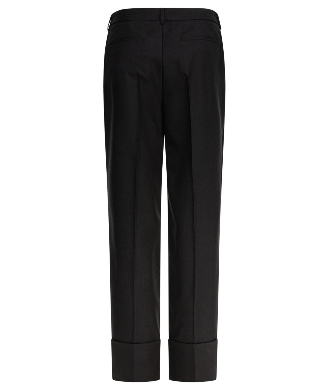 VALENTINO Черные шерстяные прямые брюки, фото 2