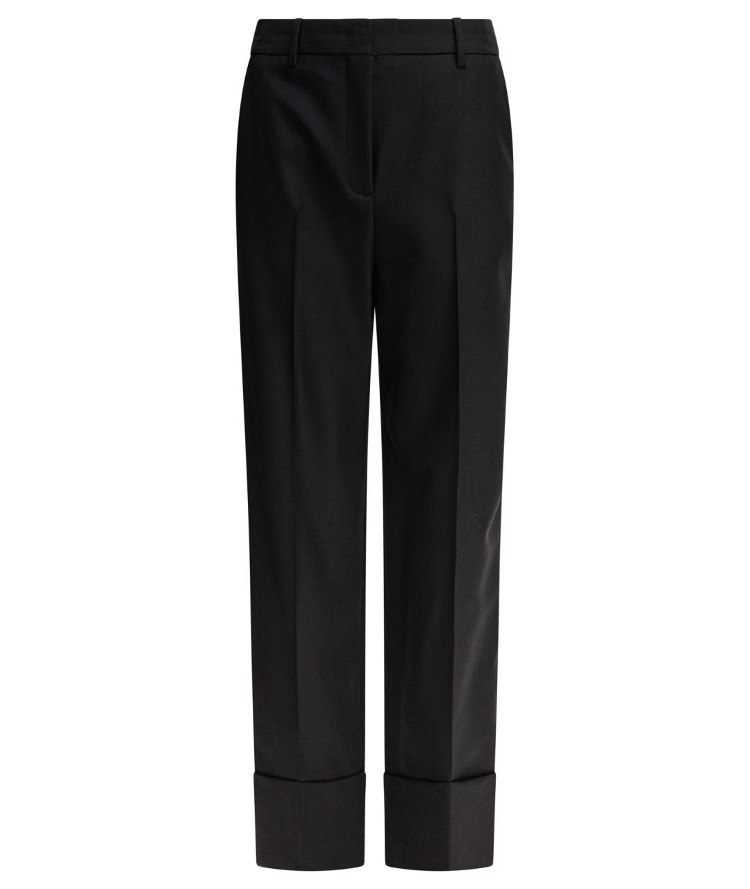 VALENTINO Черные шерстяные прямые брюки, фото 1