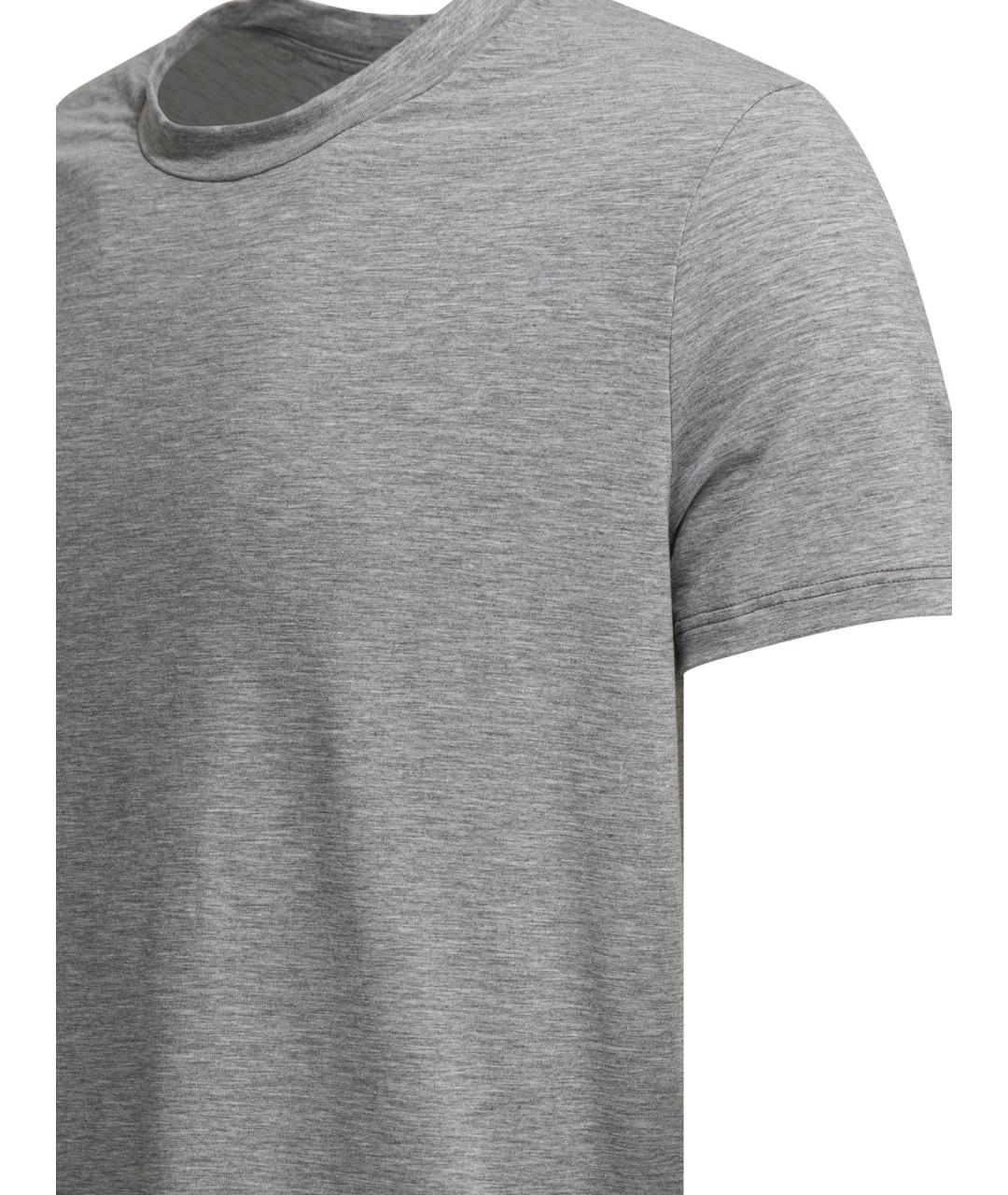 TOM FORD Серая хлопковая футболка, фото 4