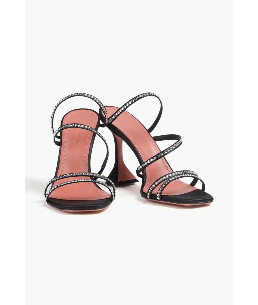 Amina Muaddi Черные мюли, фото 2