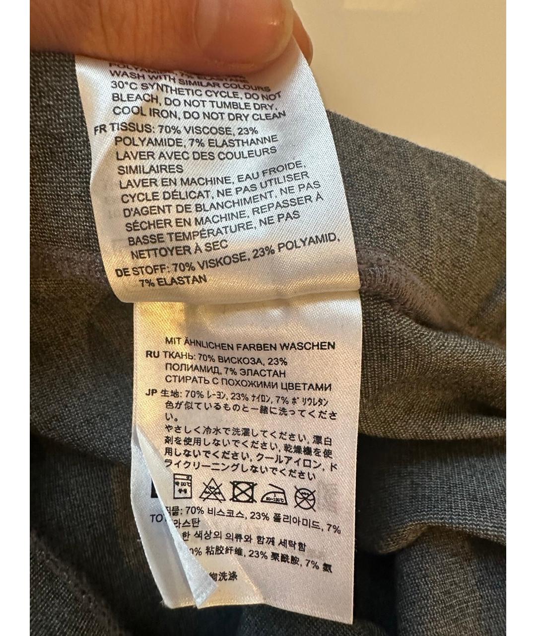 TOTEME Серые вискозные леггинсы и велосипедки, фото 8