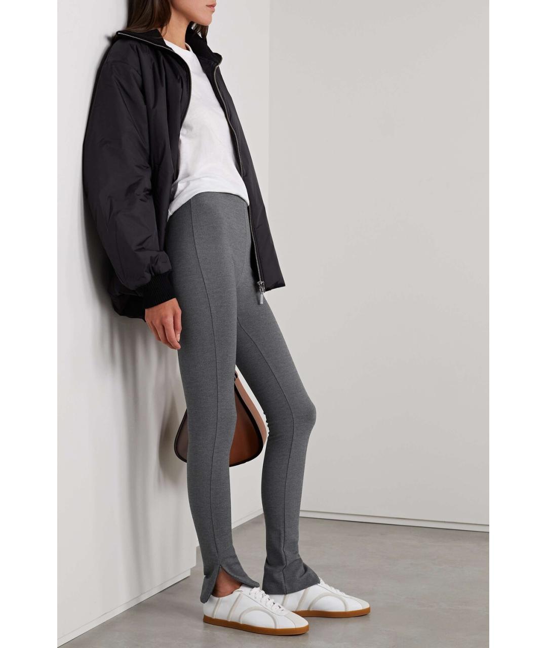TOTEME Серые вискозные леггинсы и велосипедки, фото 4