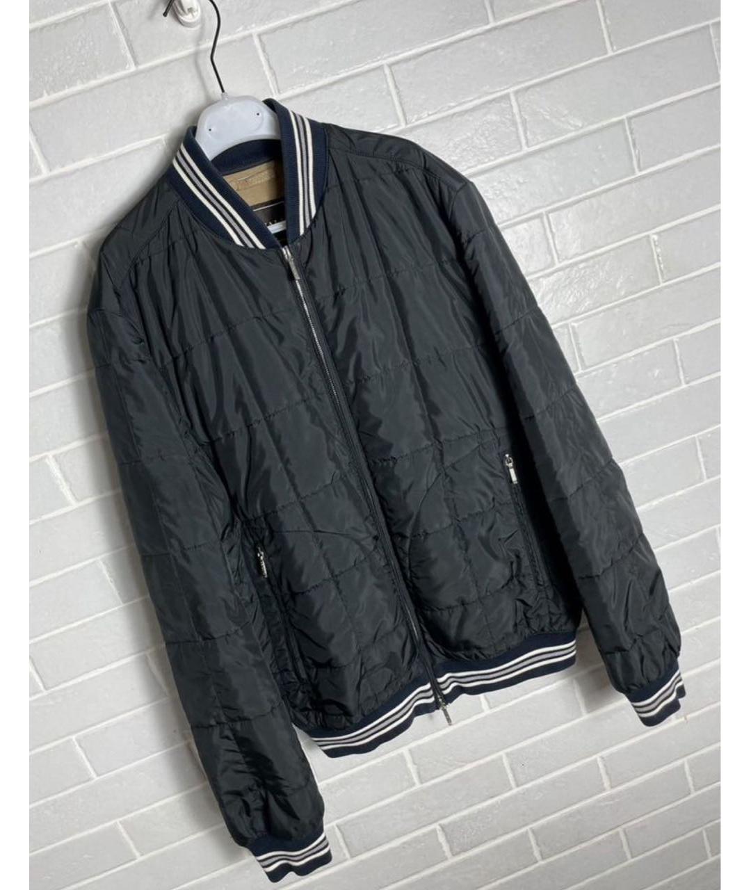 CANALI Темно-синяя полиэстеровая куртка, фото 3