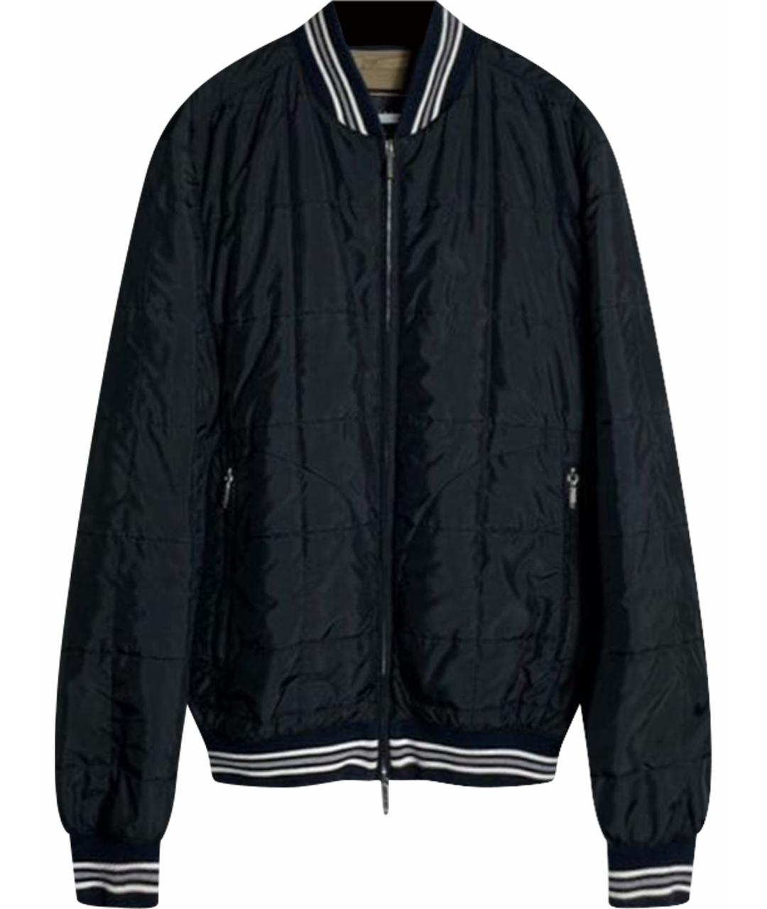 CANALI Темно-синяя полиэстеровая куртка, фото 1