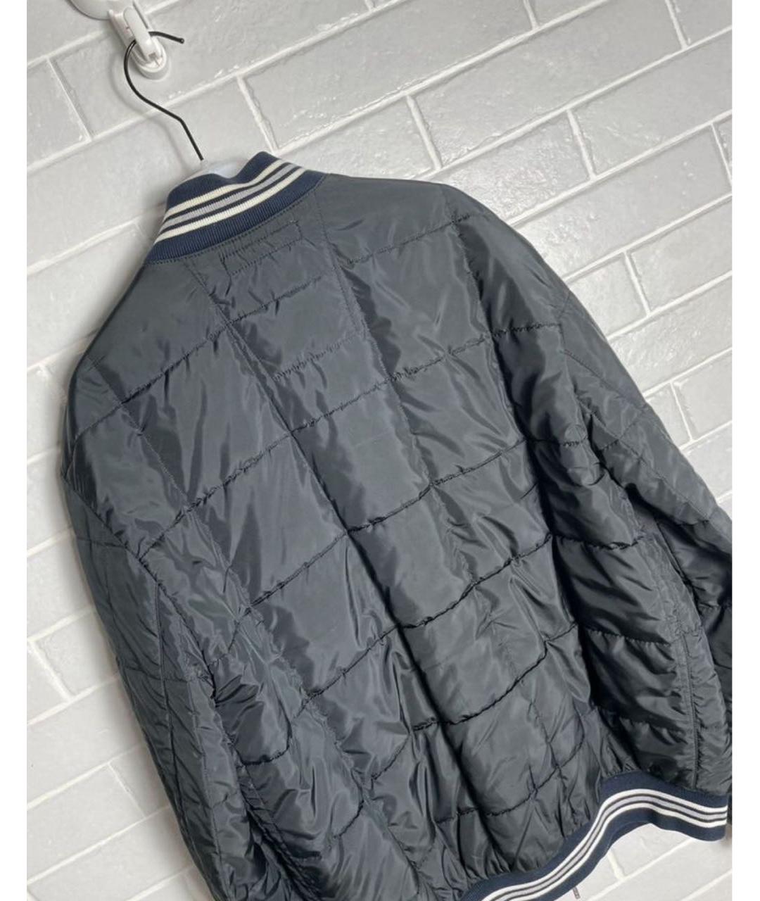 CANALI Темно-синяя полиэстеровая куртка, фото 2