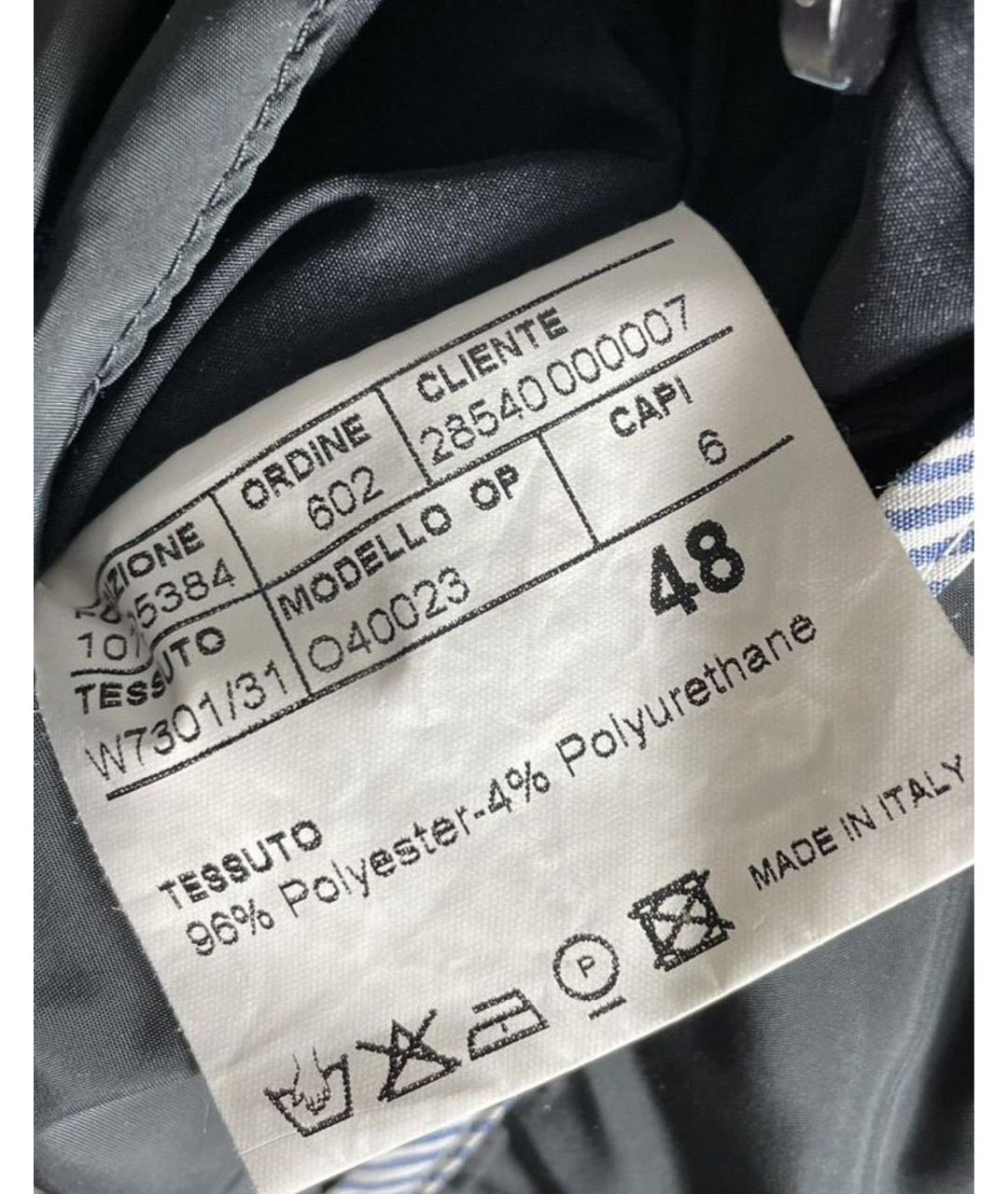 CANALI Темно-синяя полиэстеровая куртка, фото 5