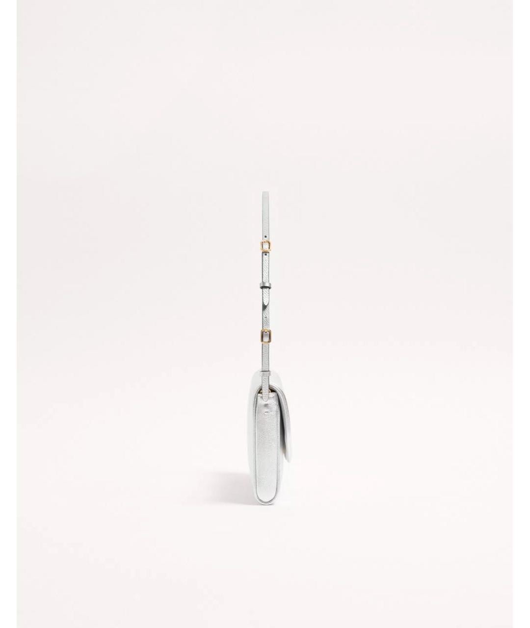 VALENTINO Серебряная кожаная сумка с короткими ручками, фото 3