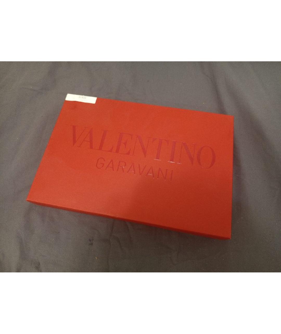 VALENTINO Бежевый шелковый платок, фото 4