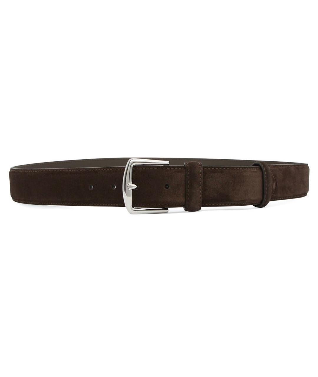 LORO PIANA Коричневый замшевый ремень, фото 4