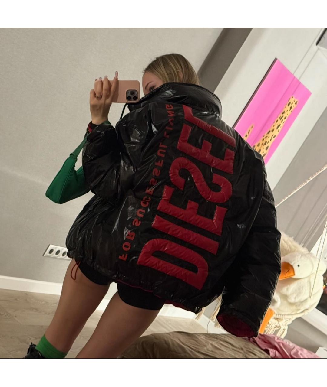 DIESEL Черный пуховик, фото 5