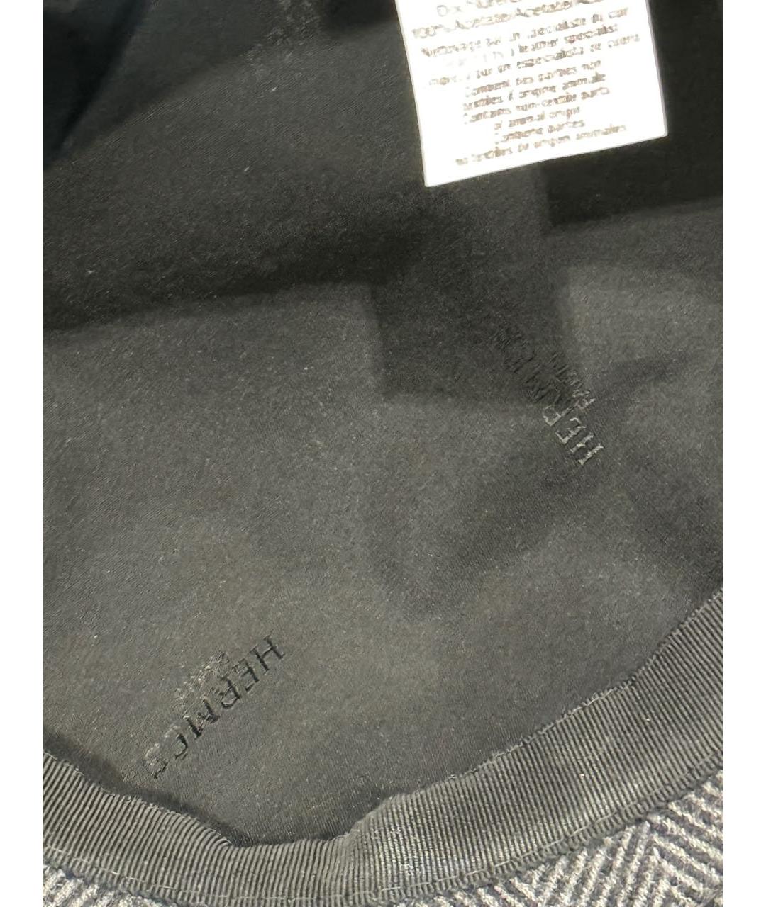 HERMES Серая шерстяная кепка/бейсболка, фото 6