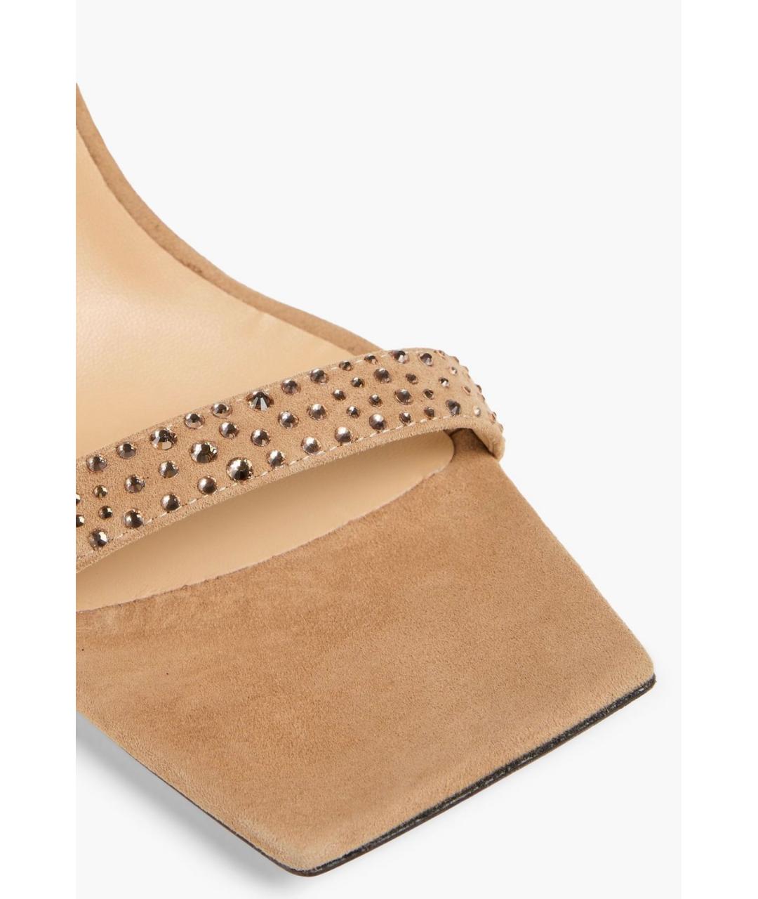 GIUSEPPE ZANOTTI DESIGN Бежевые замшевые мюли, фото 4