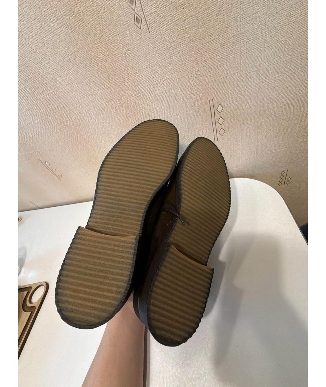 POLLINI Коричневые замшевые высокие ботинки, фото 5