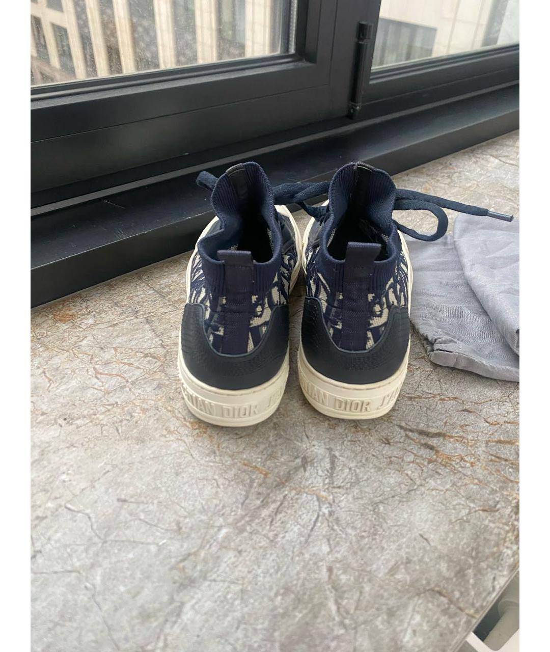 CHRISTIAN DIOR Синие текстильные кеды, фото 4