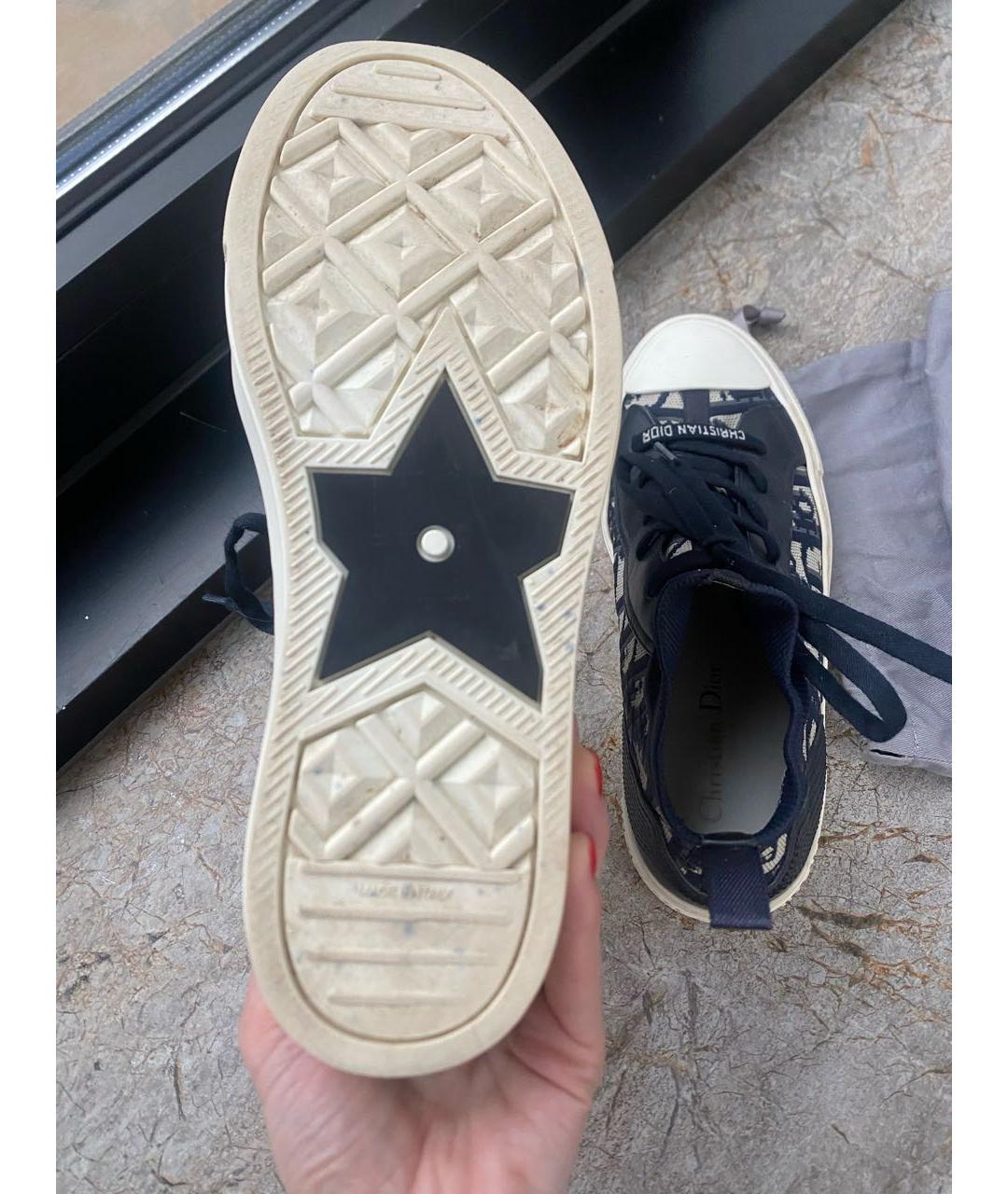 CHRISTIAN DIOR Синие текстильные кеды, фото 5