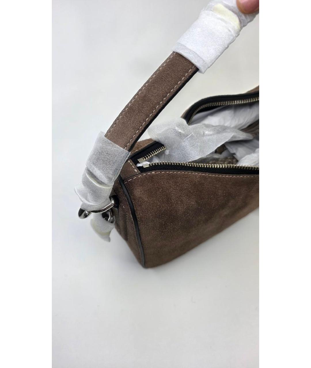 MARC JACOBS Коричневая замшевая сумка через плечо, фото 9