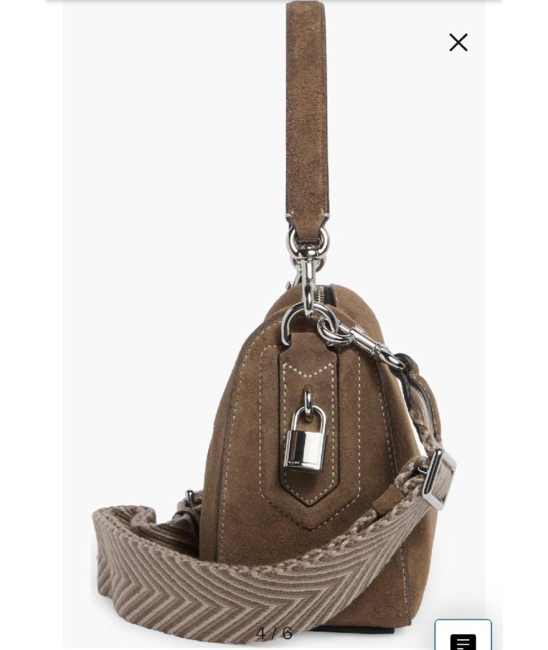 MARC JACOBS Коричневая замшевая сумка через плечо, фото 3