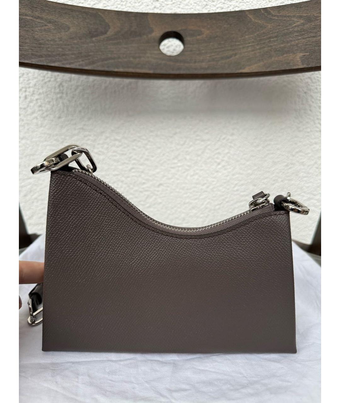 MAISON MARGIELA Коричневая кожаная сумка через плечо, фото 3