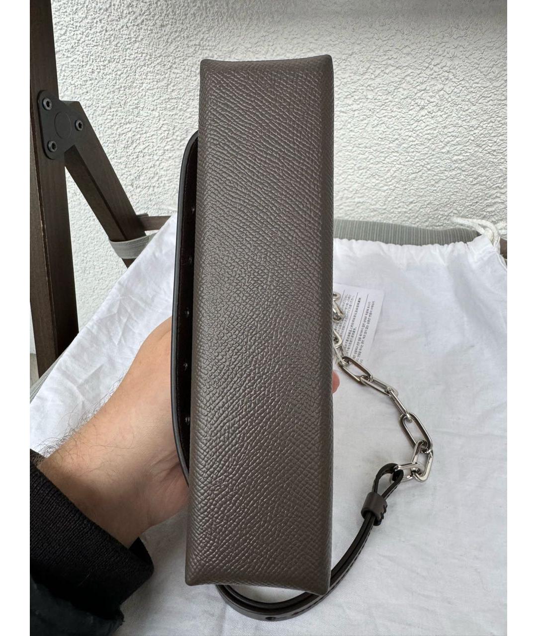 MAISON MARGIELA Коричневая кожаная сумка через плечо, фото 5