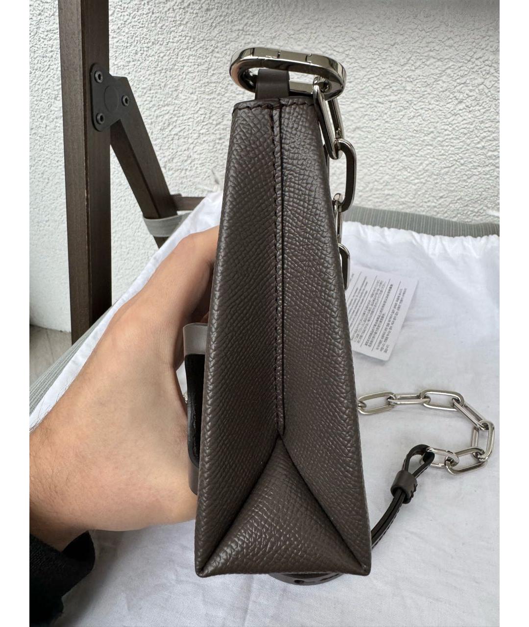 MAISON MARGIELA Коричневая кожаная сумка через плечо, фото 6