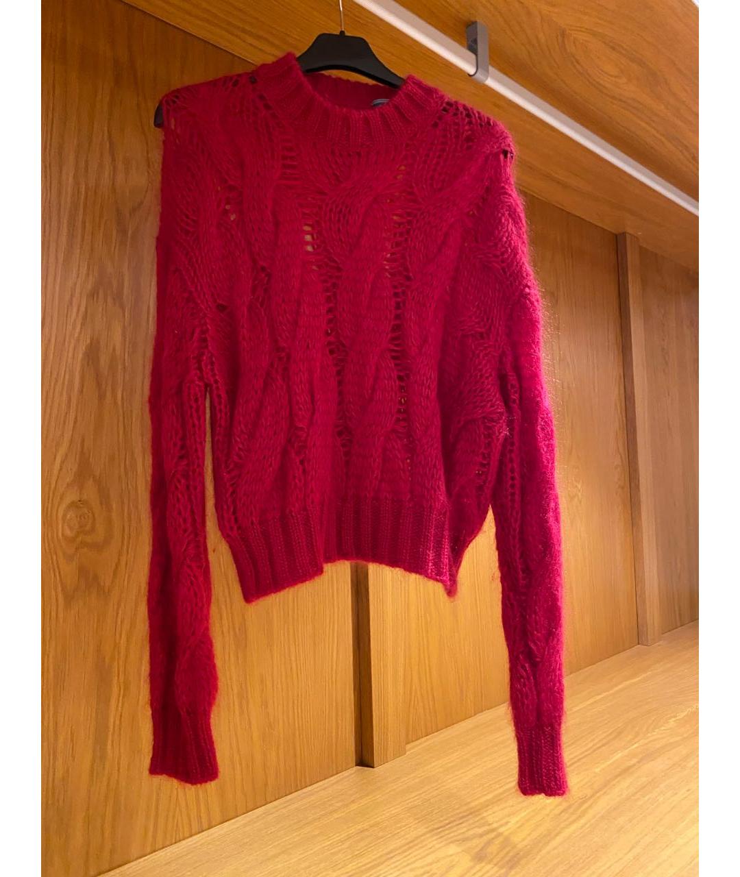 PRADA Красный шерстяной джемпер / свитер, фото 4