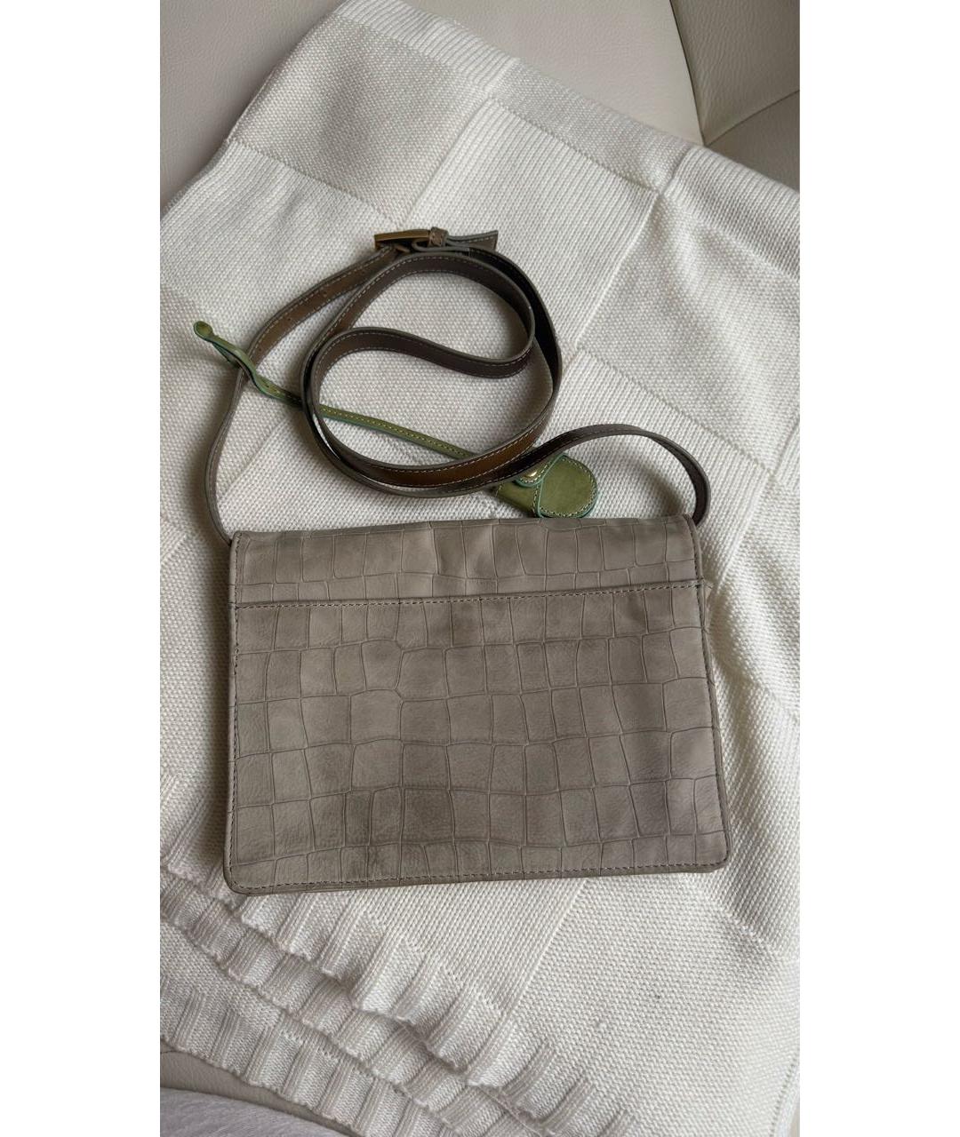 PAUL SMITH Серая сумка через плечо из искусственной кожи, фото 3