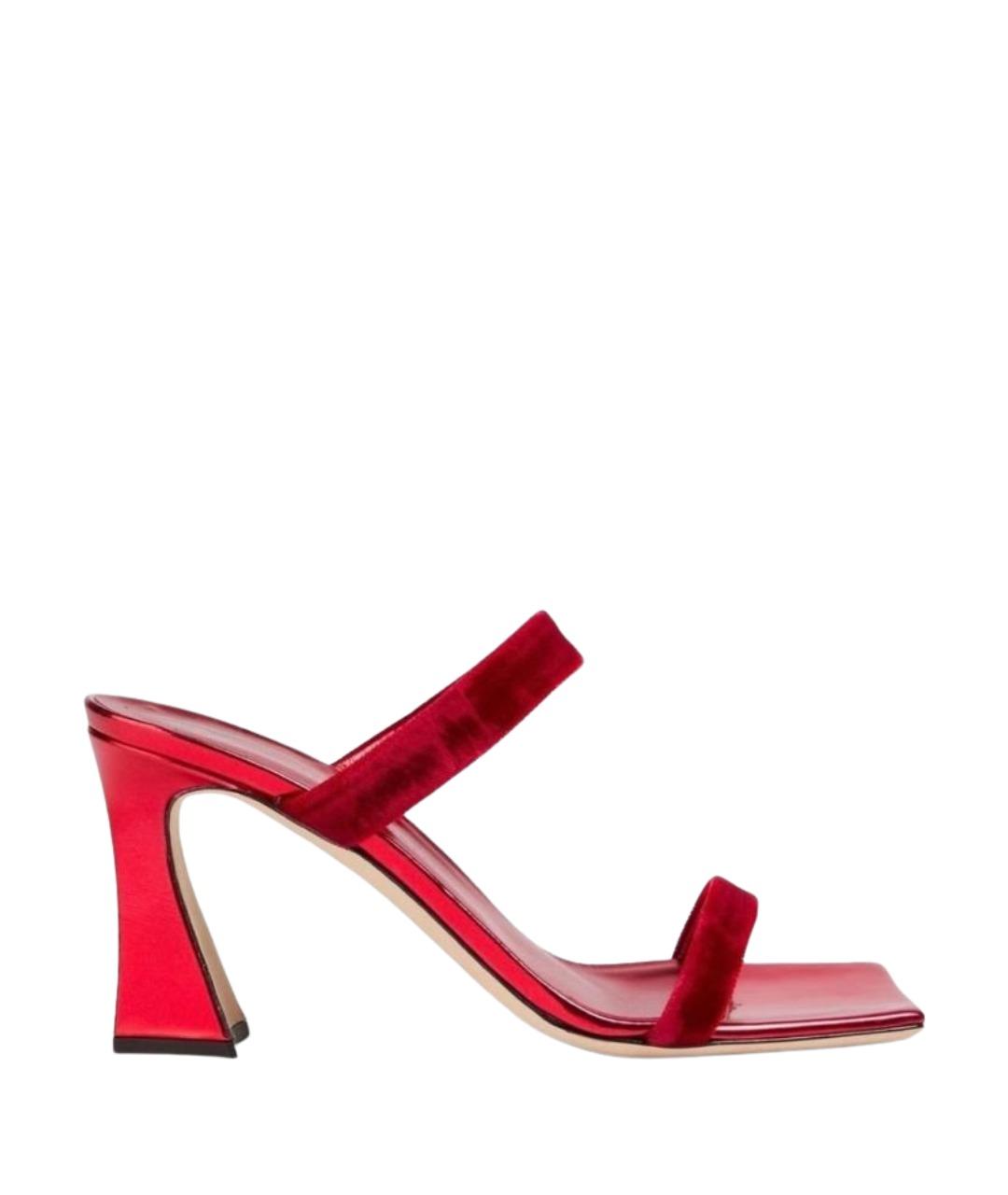 GIUSEPPE ZANOTTI DESIGN Красные текстильные мюли, фото 1