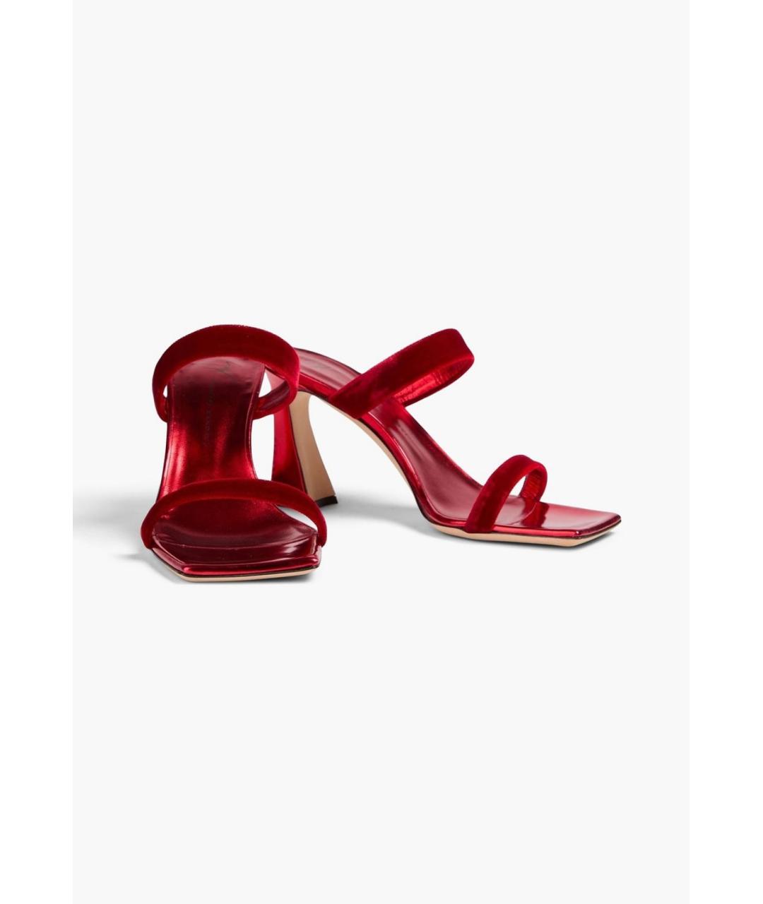 GIUSEPPE ZANOTTI DESIGN Красные текстильные мюли, фото 2