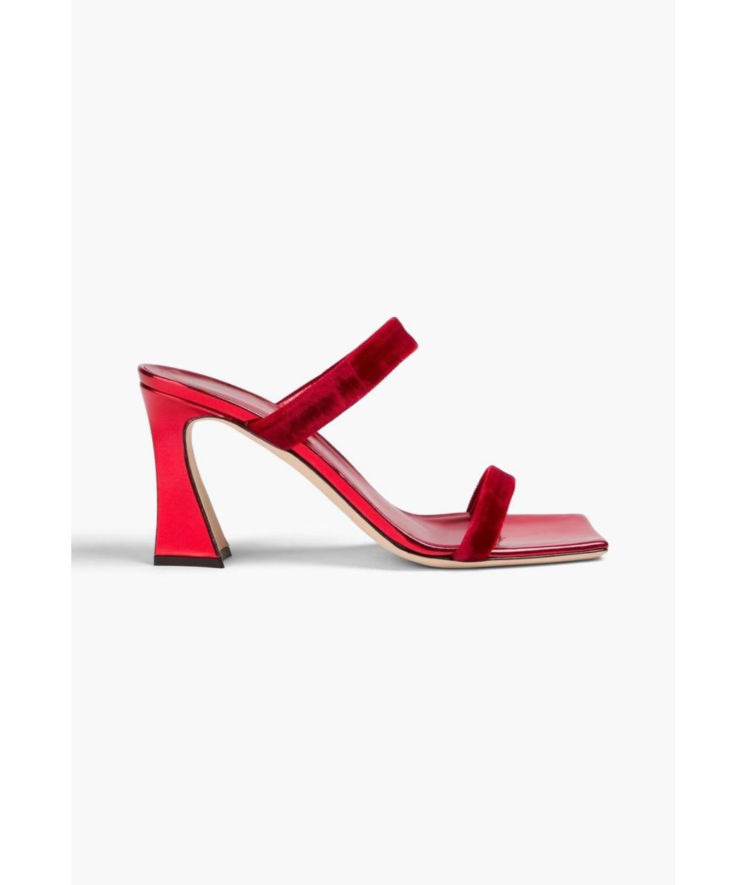 GIUSEPPE ZANOTTI DESIGN Красные текстильные мюли, фото 5