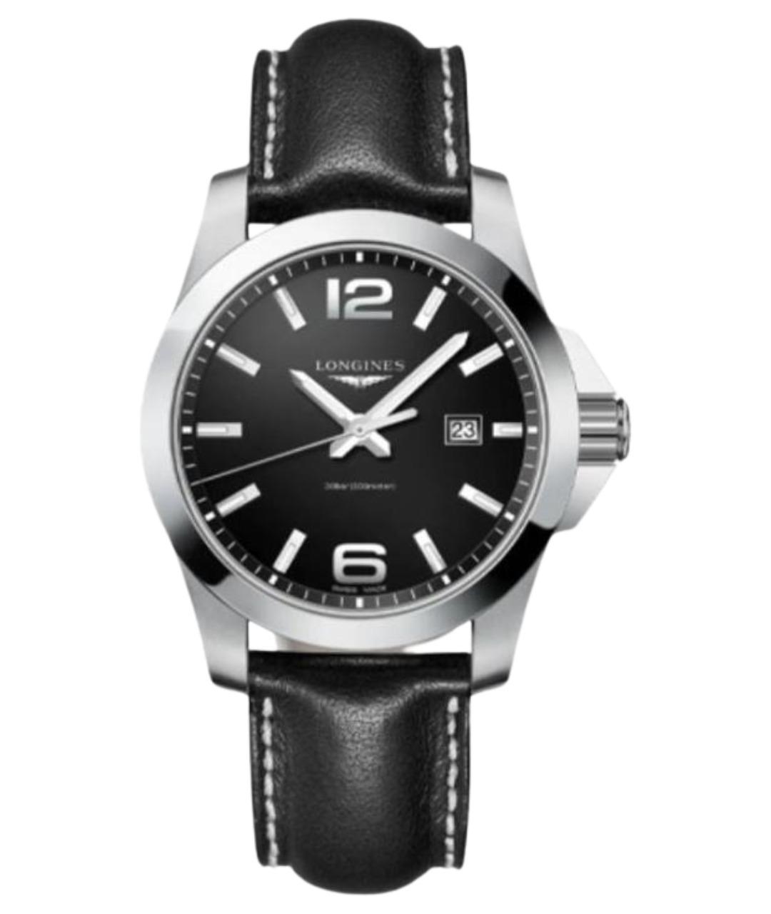 LONGINES Черные стальные часы, фото 1