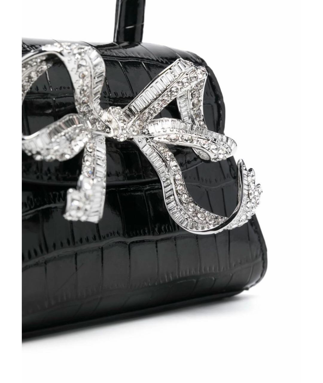 SELF-PORTRAIT Черная кожаная сумка с короткими ручками, фото 3