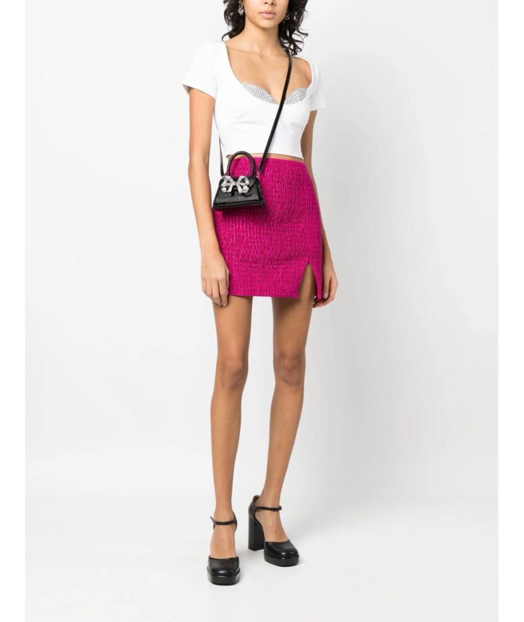 SELF-PORTRAIT Черная кожаная сумка с короткими ручками, фото 2