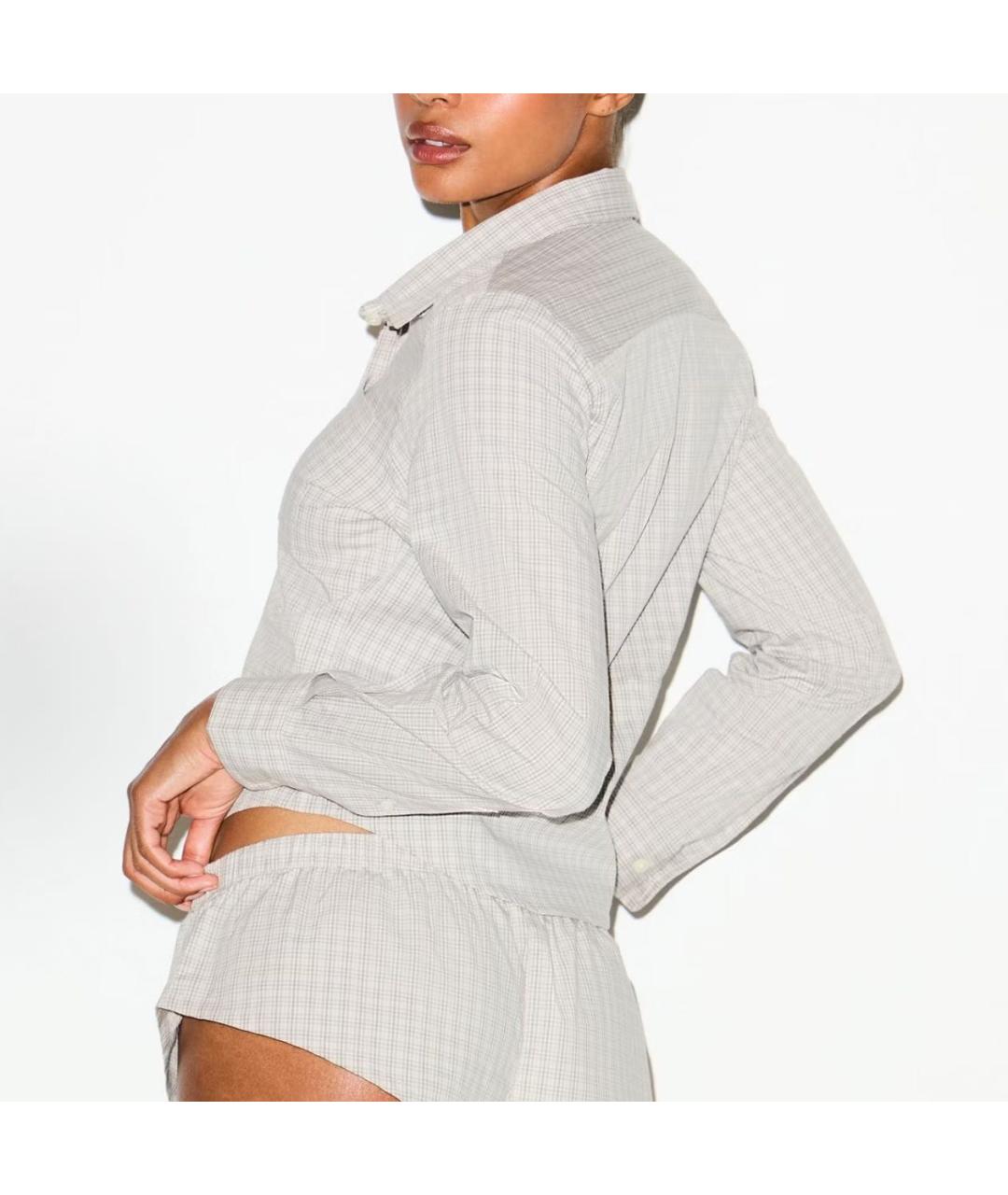 SKIMS Серая хлопковая пижама, фото 5