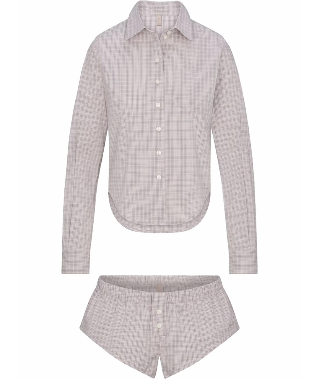 SKIMS Серая хлопковая пижама, фото 1