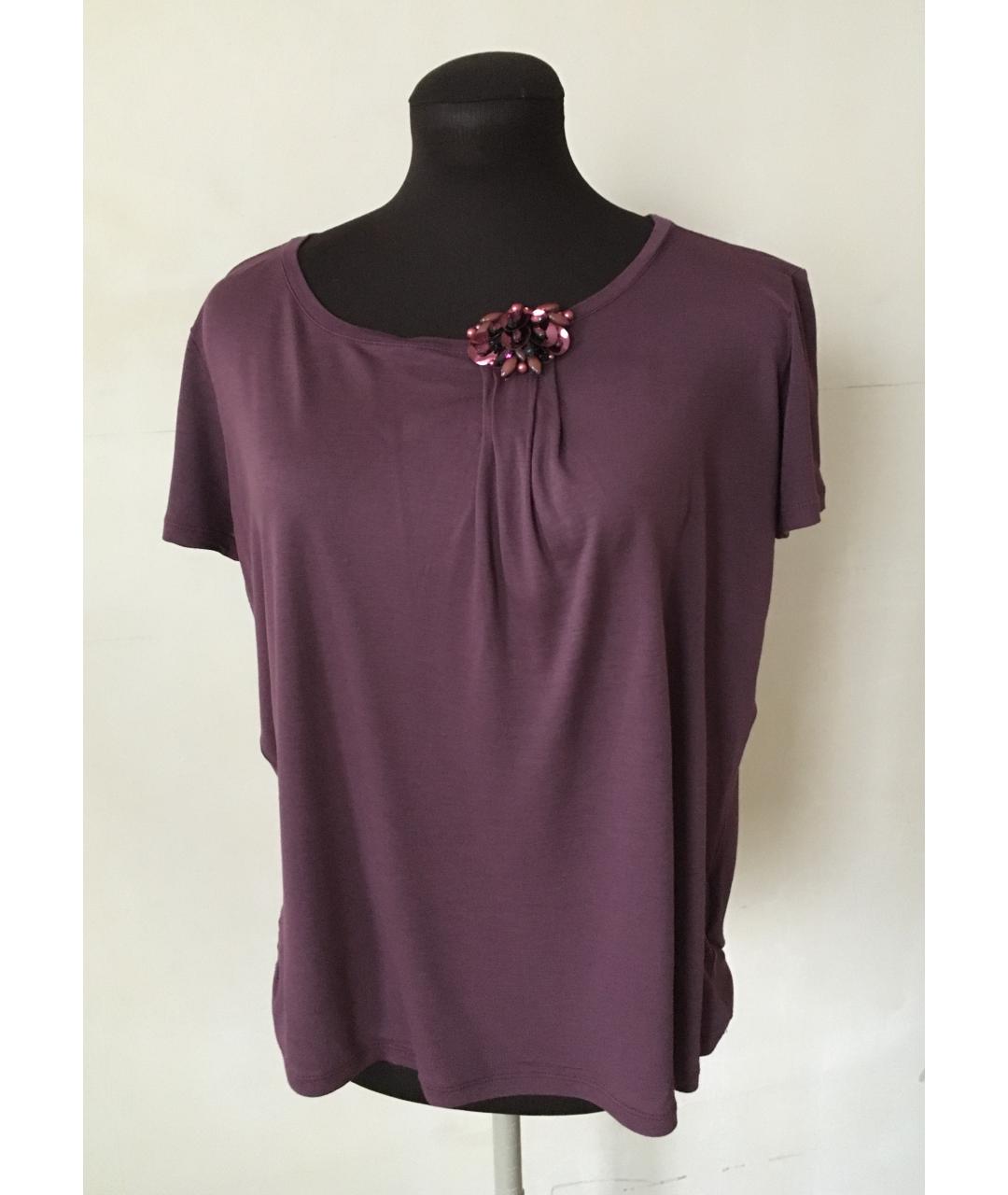 GUCCI Бордовая вискозная футболка, фото 7