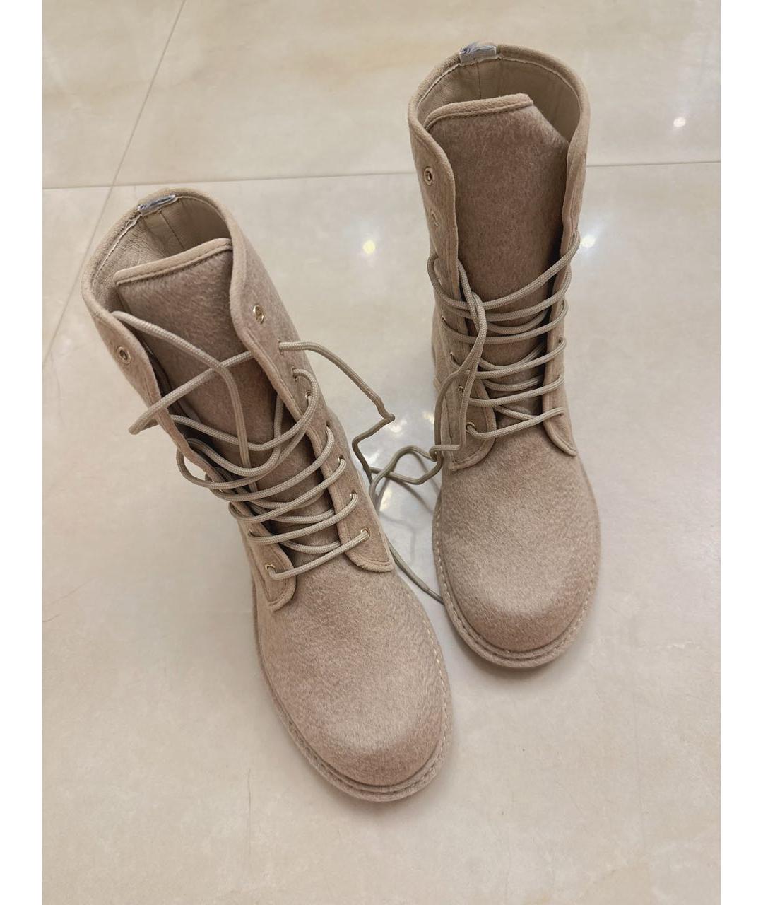 MAX MARA Бежевые ботинки, фото 6