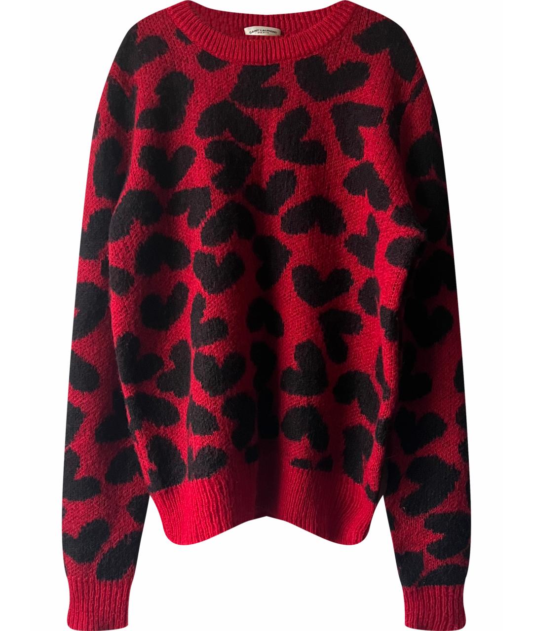 SAINT LAURENT Красный шерстяной джемпер / свитер, фото 1
