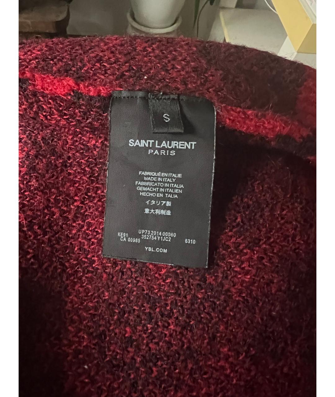 SAINT LAURENT Красный шерстяной джемпер / свитер, фото 3