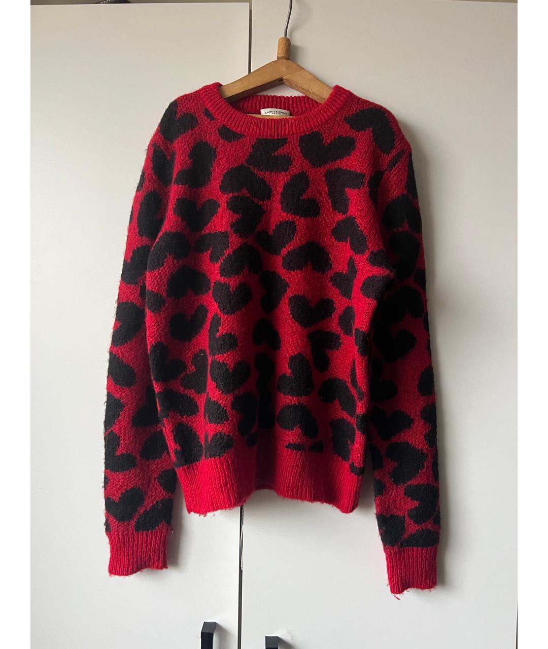 SAINT LAURENT Красный шерстяной джемпер / свитер, фото 5