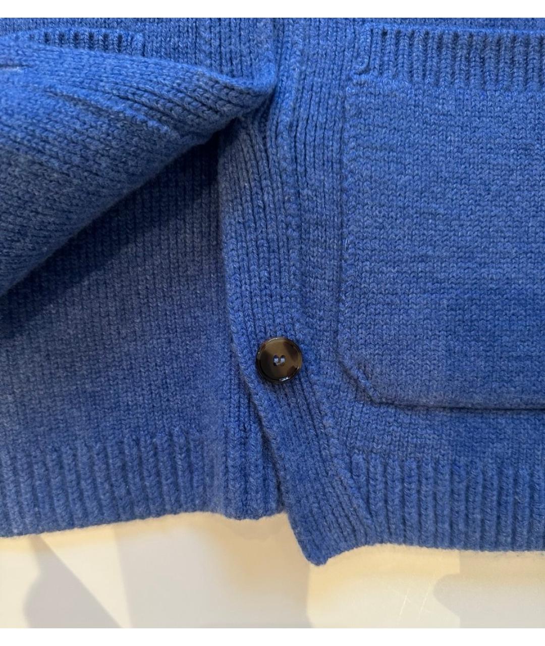KHAITE Синий кашемировый кардиган, фото 5
