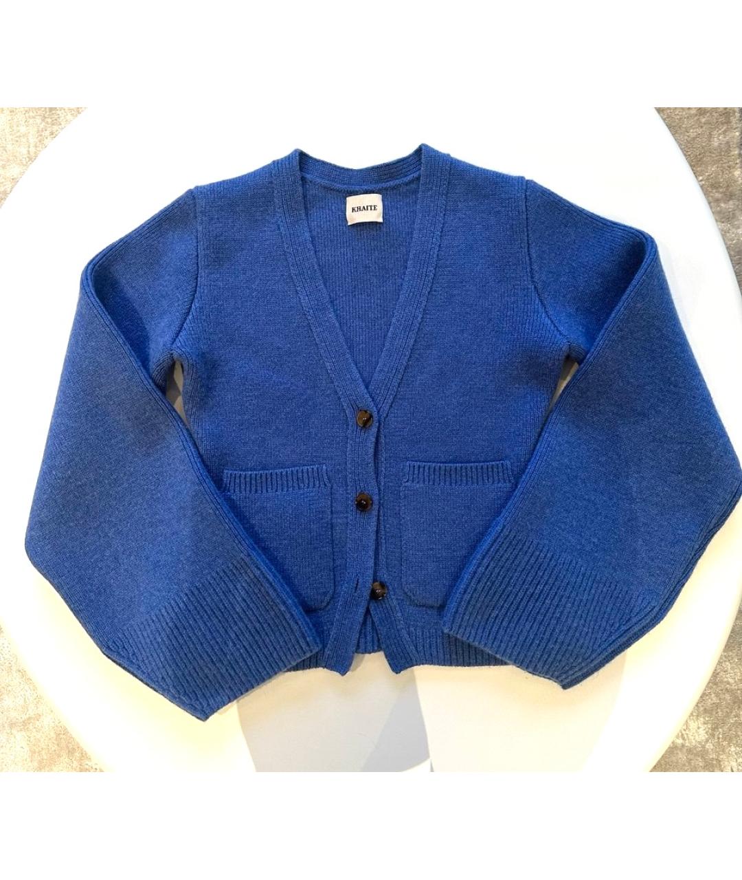 KHAITE Синий кашемировый кардиган, фото 2