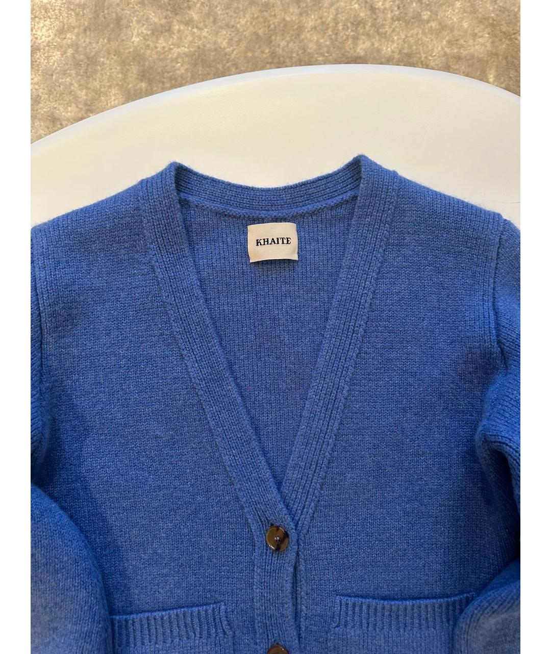 KHAITE Синий кашемировый кардиган, фото 4