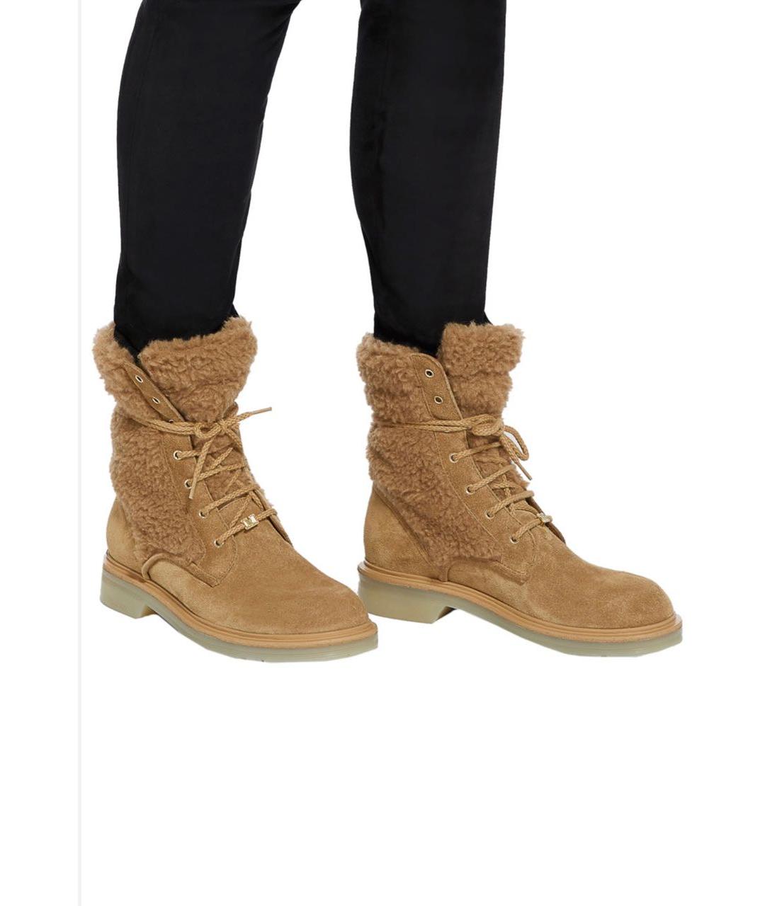 MAX MARA Коричневые замшевые ботинки, фото 8