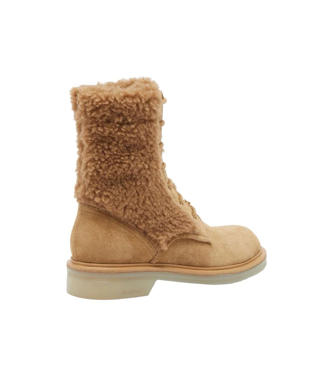 MAX MARA Коричневые замшевые ботинки, фото 3