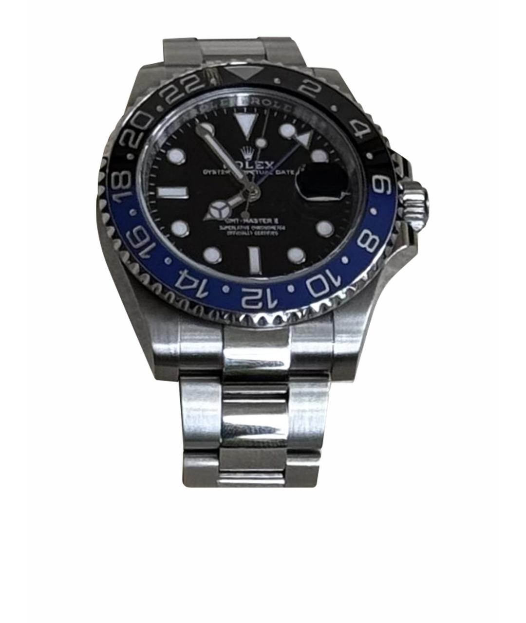 ROLEX Черные металлические часы, фото 1