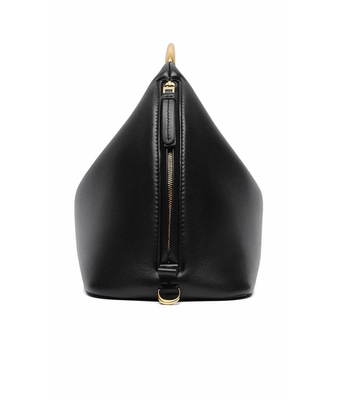 JACQUEMUS Черная кожаная сумка с короткими ручками, фото 6